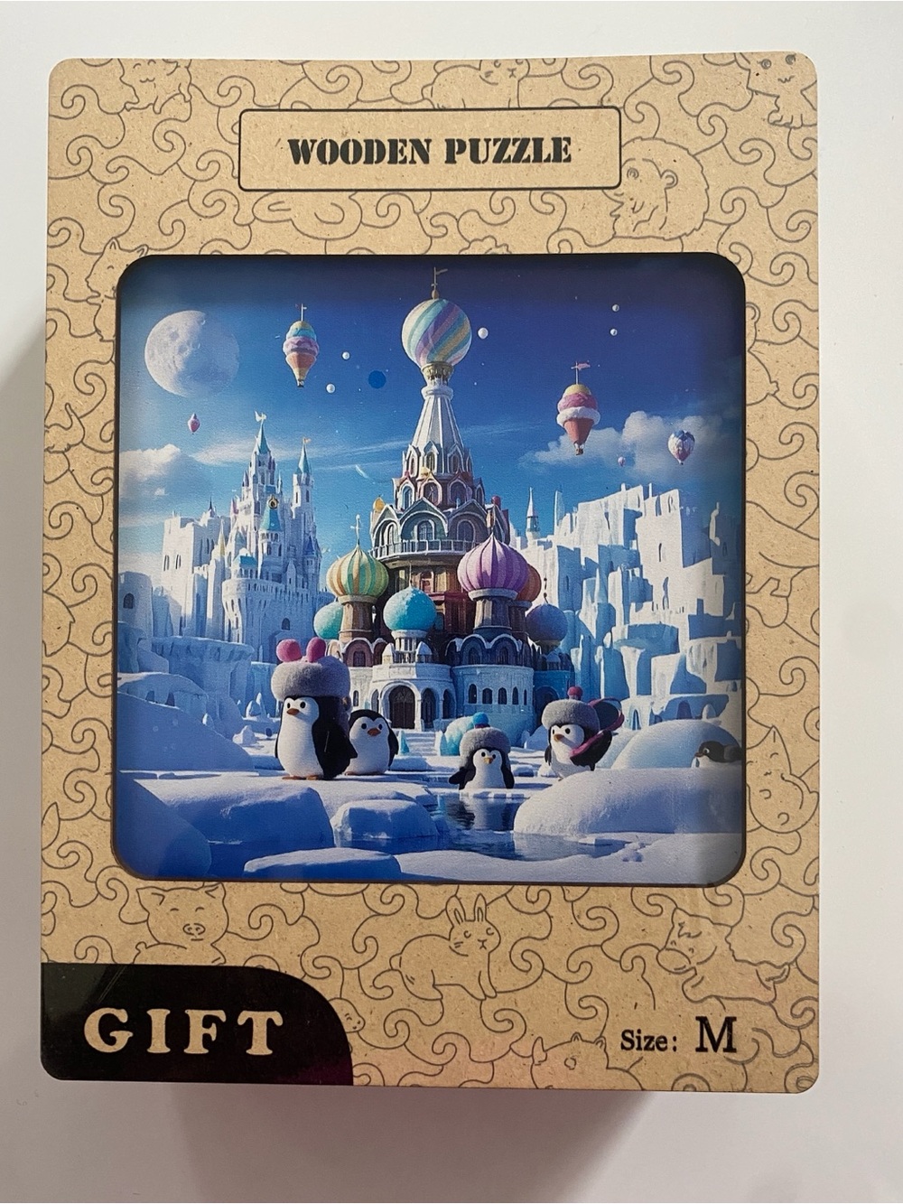 Wooden Puzzles - Blue Winter Castle Scene